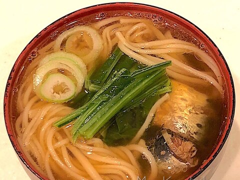 熱々ダシうま！いわし缶で★にゅうめん汁★